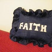 Ruffle pillow-FAITH